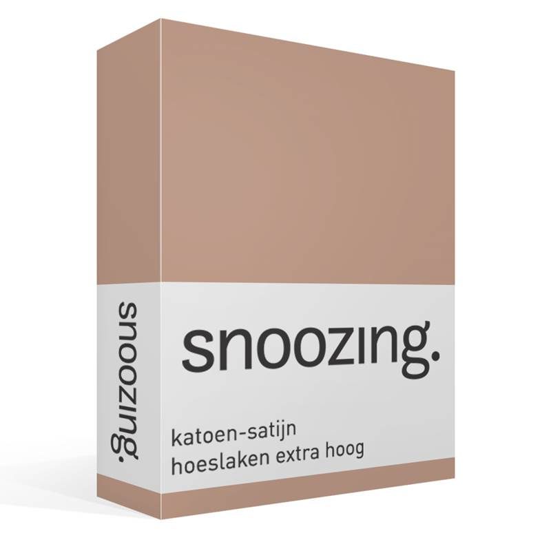 Snoozing katoen-satijn hoeslaken extra hoog