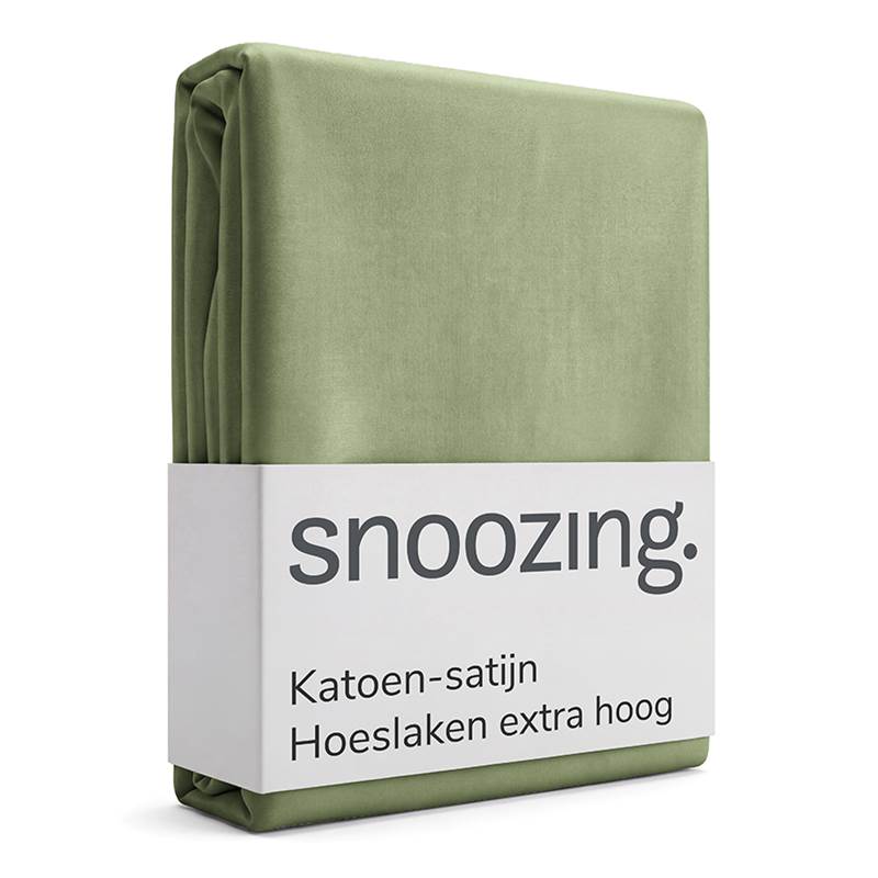 Snoozing katoen-satijn hoeslaken extra hoog