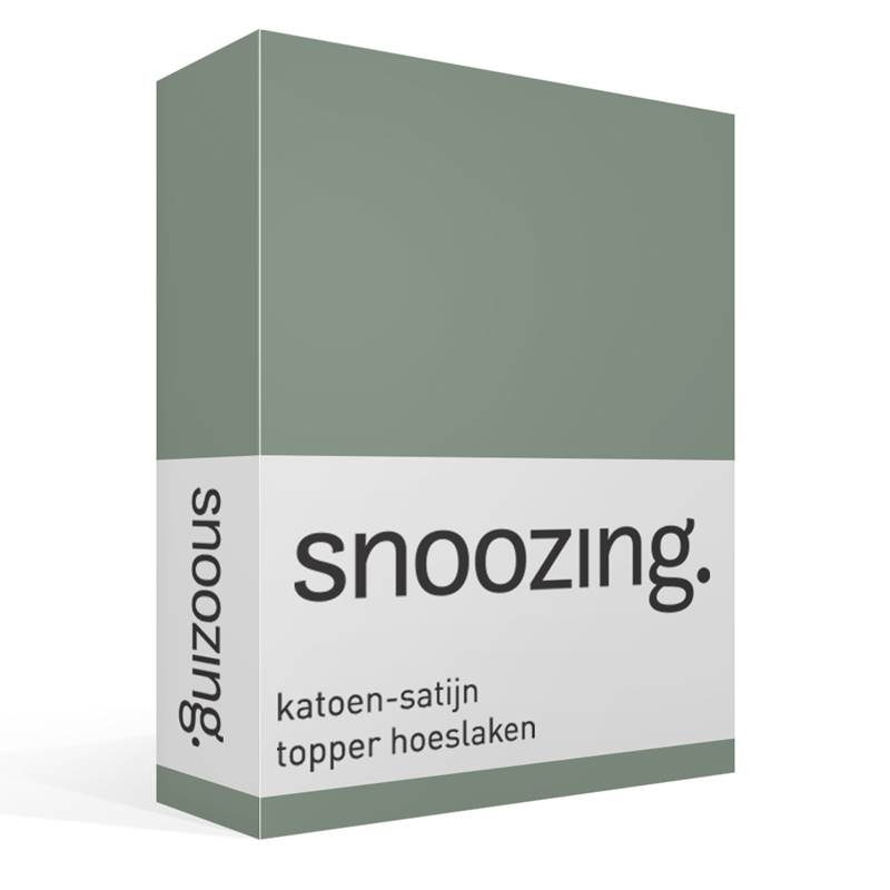 Snoozing katoen-satijn topper hoeslaken