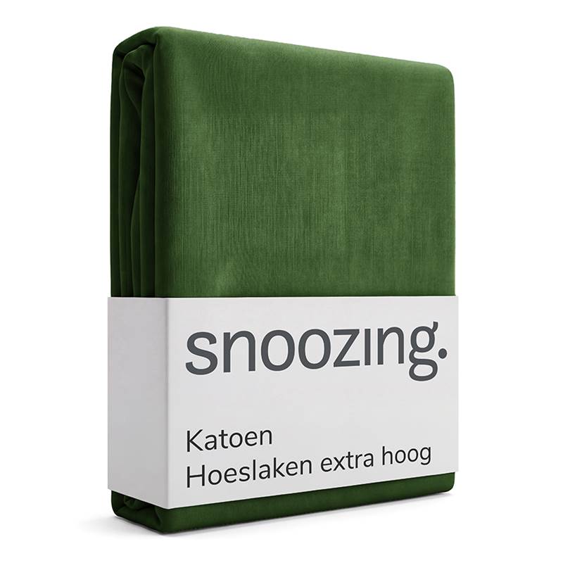 Snoozing katoen hoeslaken extra hoog
