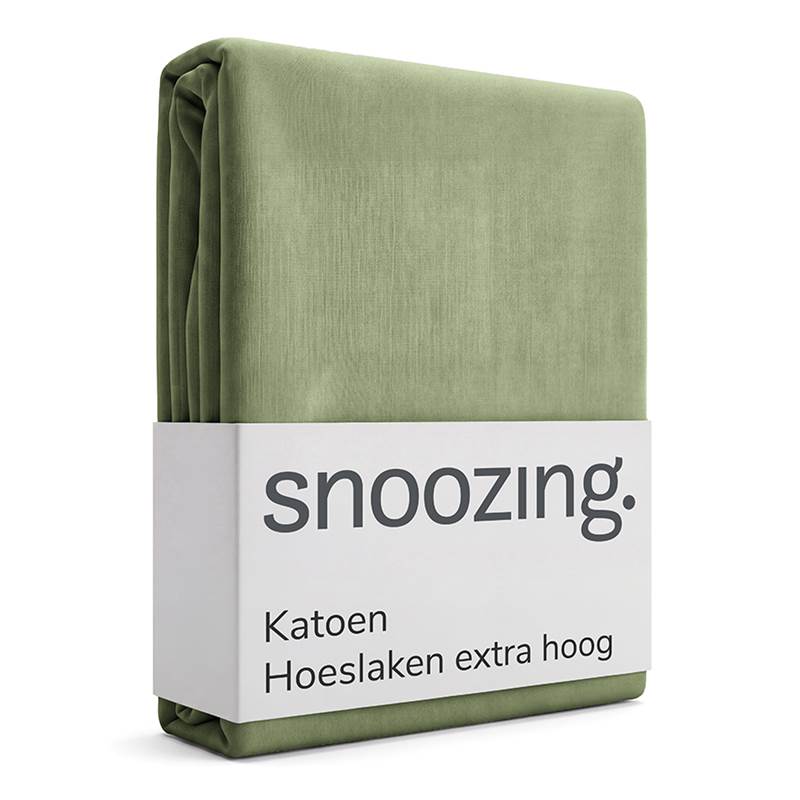 Snoozing katoen hoeslaken extra hoog