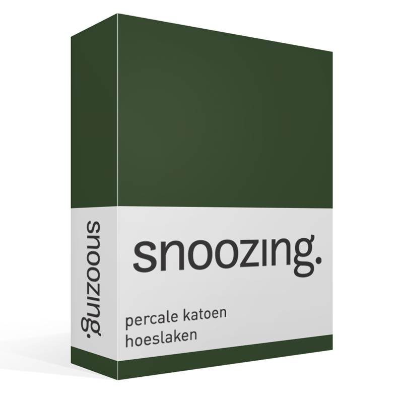 Snoozing percale katoen hoeslaken