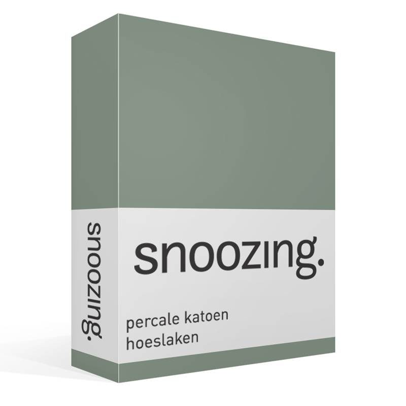 Snoozing percale katoen hoeslaken