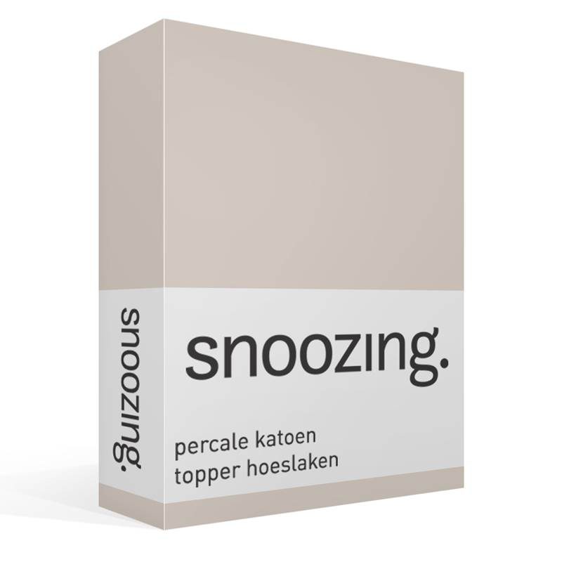 Snoozing percale katoen topper hoeslaken