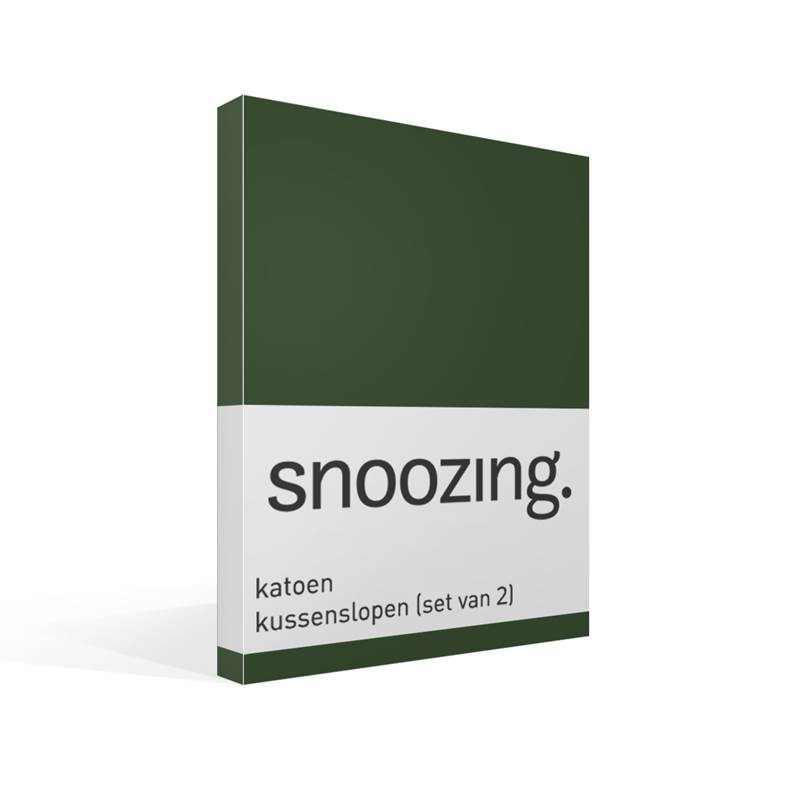 Snoozing katoen kussenslopen (set van 2)