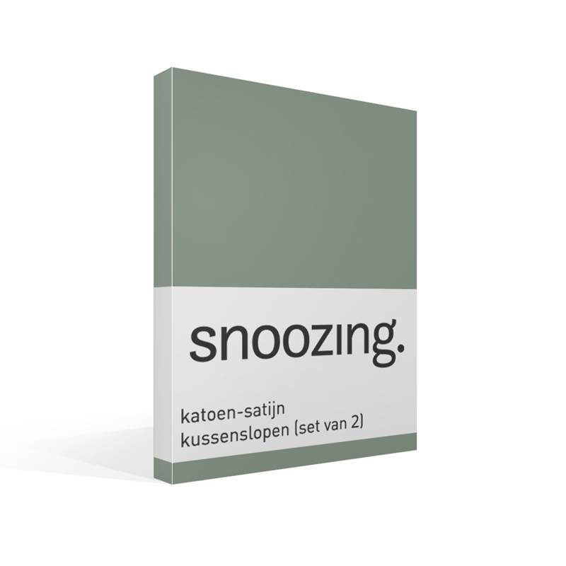 Snoozing katoen-satijn kussenslopen (set van 2)