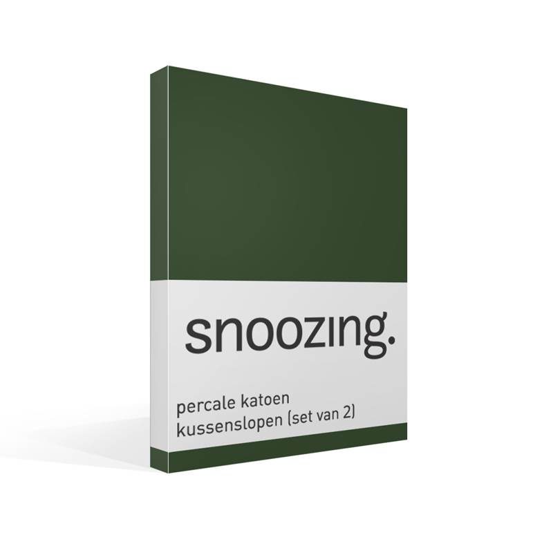 Snoozing percale katoen kussenslopen (set van 2)