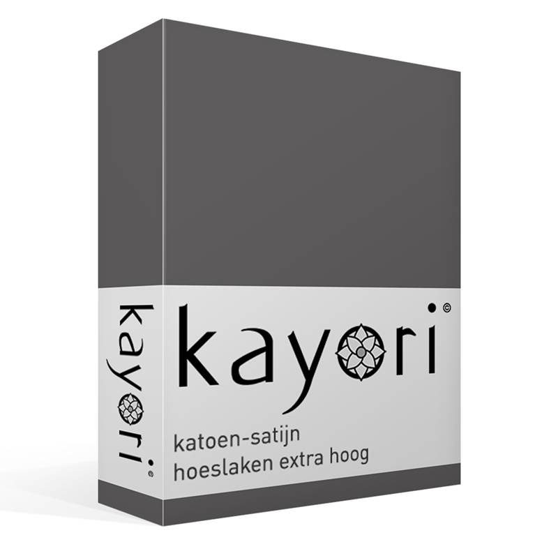 Kayori Saya katoen-satijn hoeslaken extra hoog