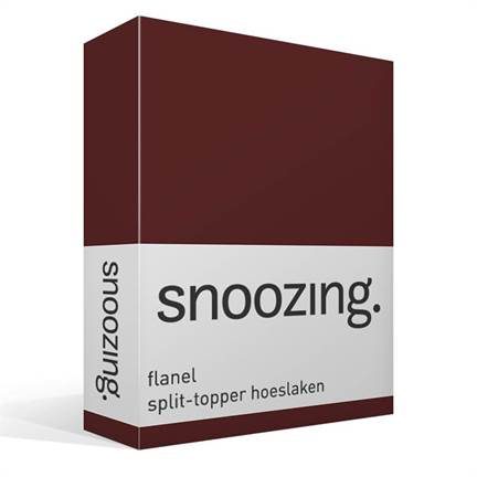 Snoozing flanel split-topper hoeslaken