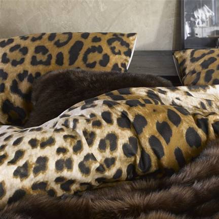 Essenza Leopard flanel dekbedovertrek
