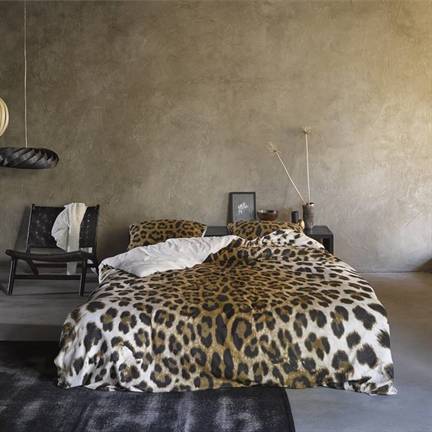 Essenza Leopard flanel dekbedovertrek