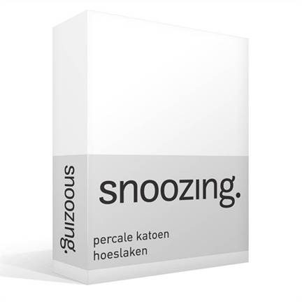 Snoozing percale katoen hoeslaken