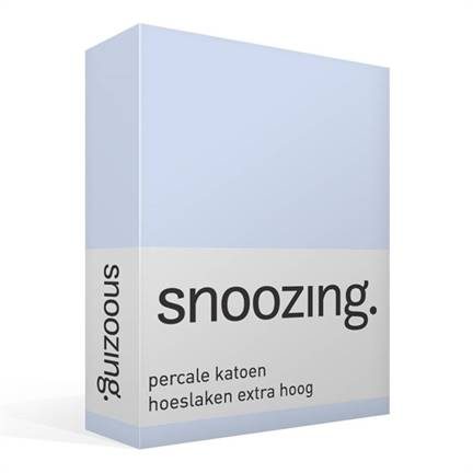 Snoozing percale katoen hoeslaken extra hoog