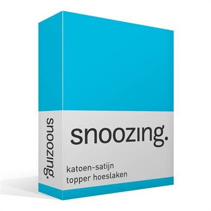 Snoozing katoen-satijn topper hoeslaken