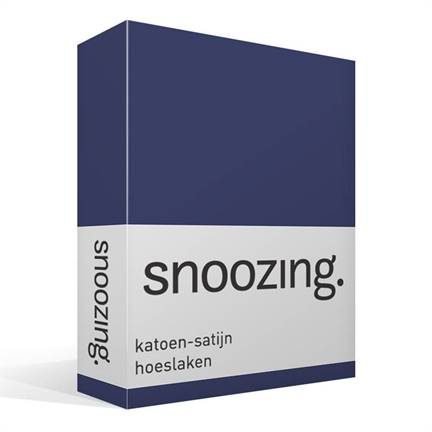 Snoozing katoen-satijn hoeslaken