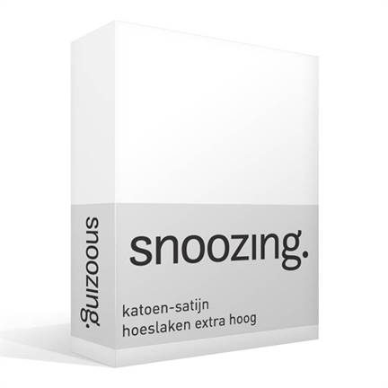 Snoozing katoen-satijn hoeslaken extra hoog