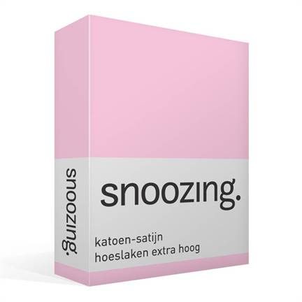 Snoozing katoen-satijn hoeslaken extra hoog