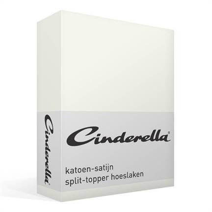Cinderella katoen-satijn split-topper hoeslaken