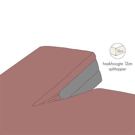 Kayori Shizu percale katoen split-topper hoeslaken