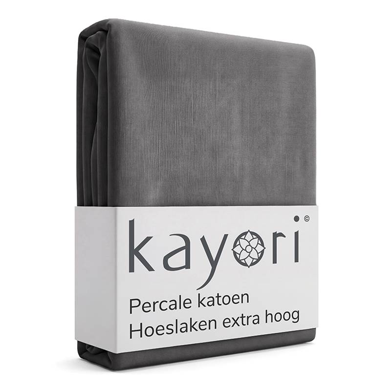 Kayori Shizu percale katoen hoeslaken extra hoog