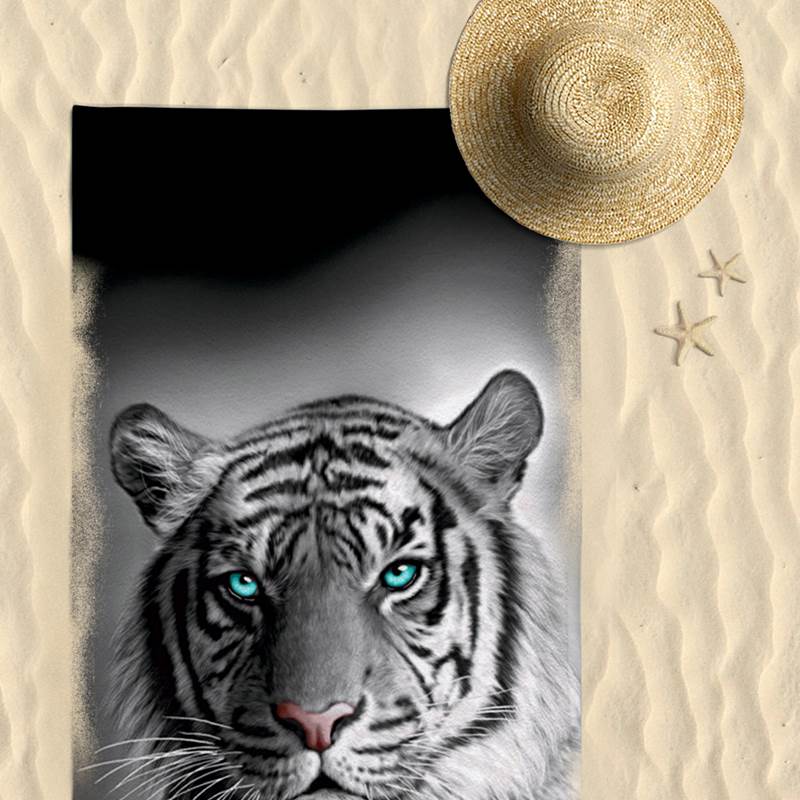 White tiger strandlaken