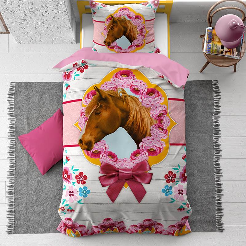 Dreamhouse Bedding Cute Horse dekbedovertrek