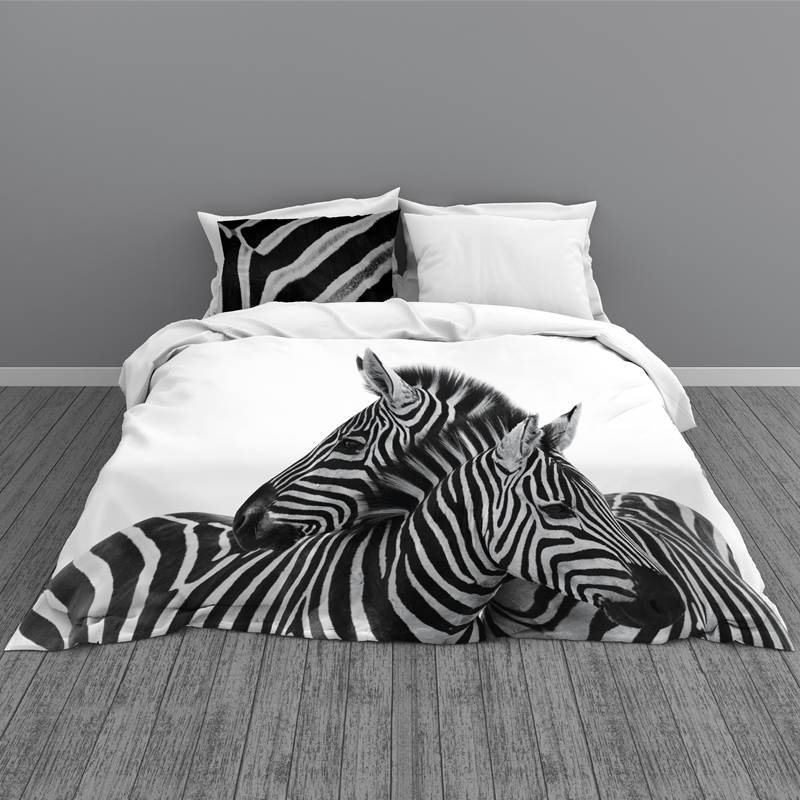 Snoozing Zebras - Wit - Smulderstextiel.be