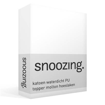 Snoozing katoen waterdicht PU topper molton hoeslaken