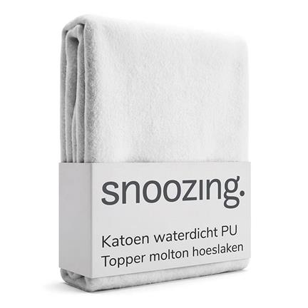 Snoozing katoen waterdicht PU topper molton hoeslaken