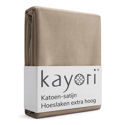 Kayori Edo katoen-satijn hoeslaken extra hoog