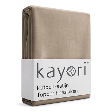 Kayori Edo katoen-satijn topper hoeslaken