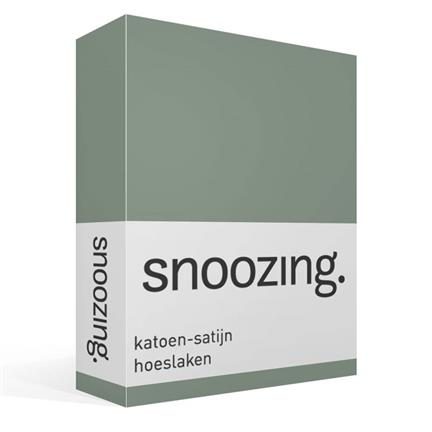 Snoozing katoen-satijn hoeslaken