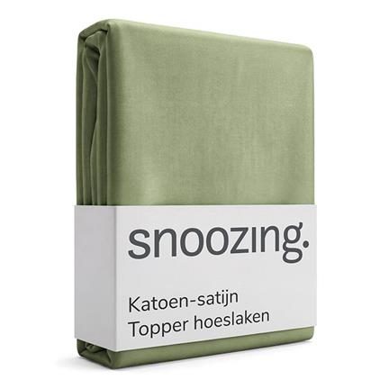 Snoozing katoen-satijn topper hoeslaken