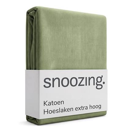 Snoozing katoen hoeslaken extra hoog