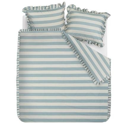 Ambiante Striped Ruffle dekbedovertrek