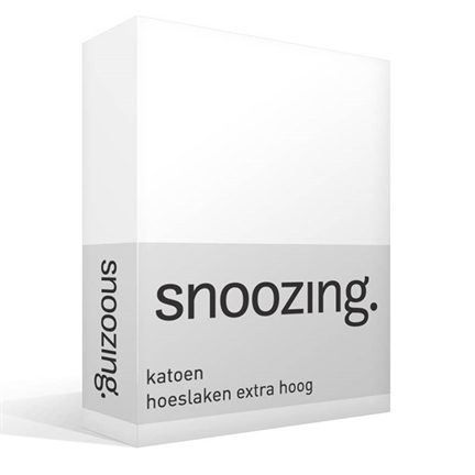 Snoozing katoen hoeslaken extra hoog