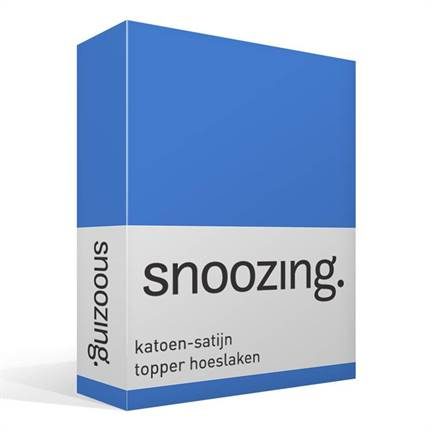 Snoozing katoen-satijn topper hoeslaken