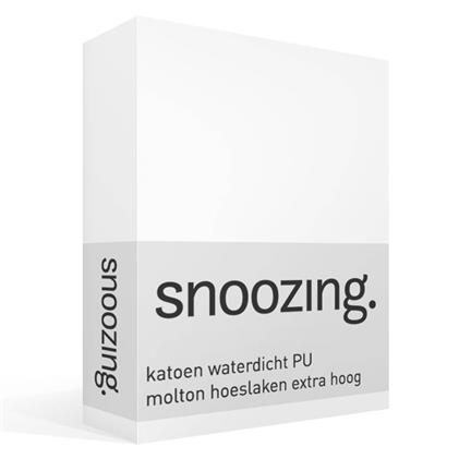 Snoozing katoen waterdicht PU molton hoeslaken extra hoog