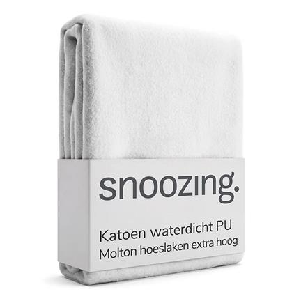 Snoozing katoen waterdicht PU molton hoeslaken extra hoog