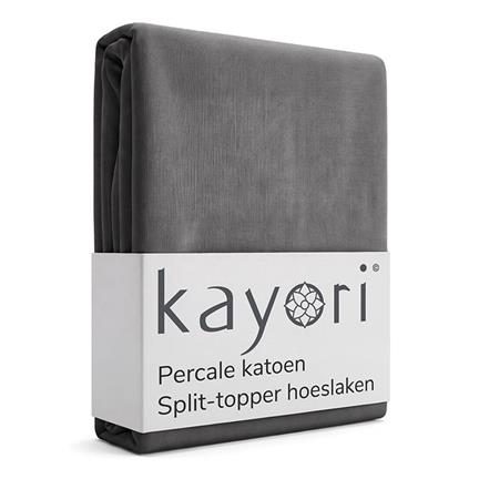 Kayori Shizu percale katoen split-topper hoeslaken